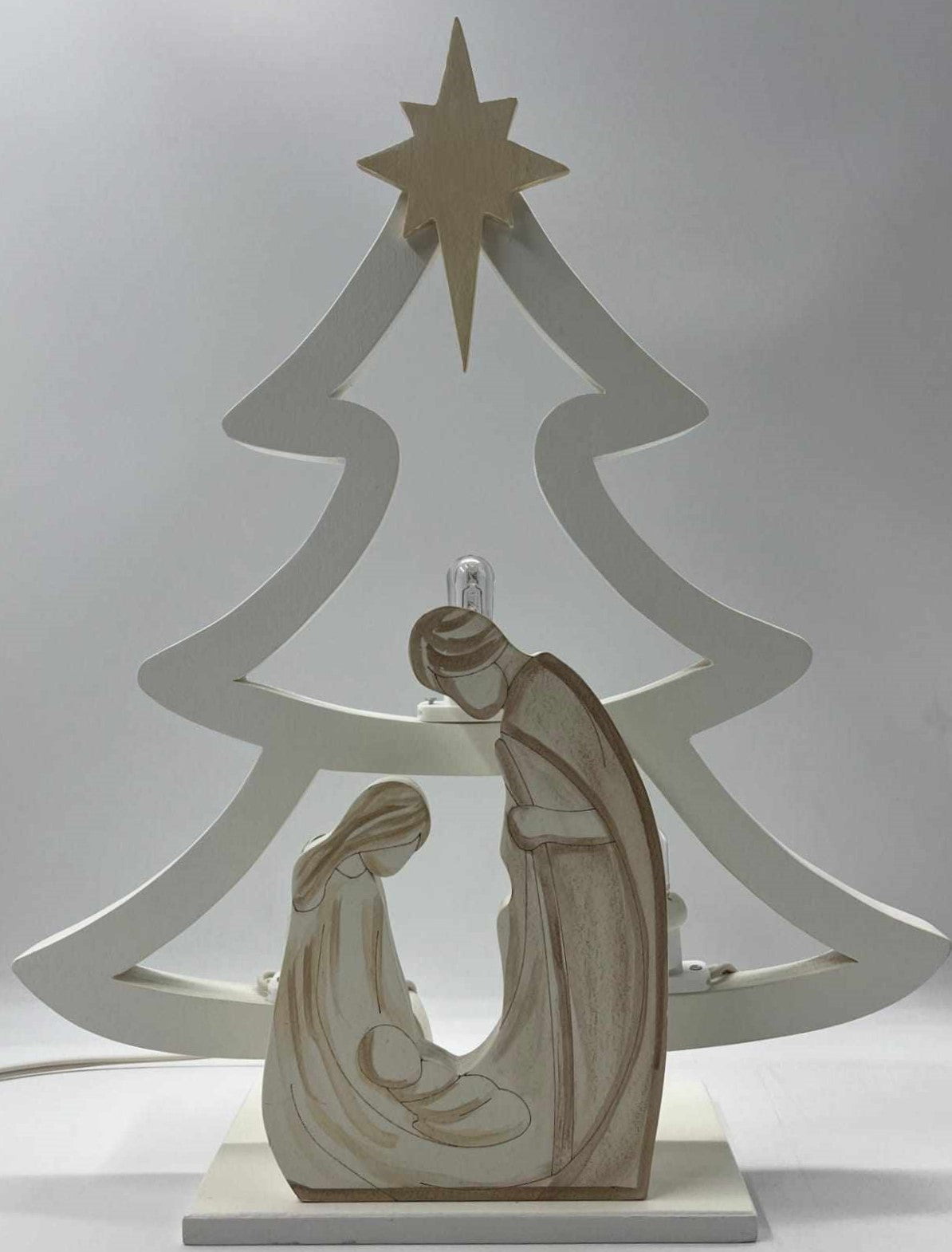 Albero con natività in legno