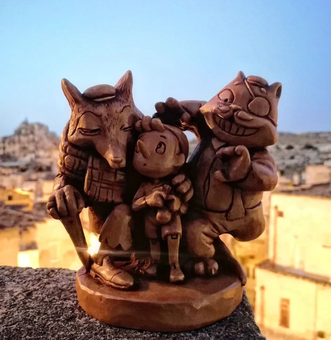 Pinocchio con il Gatto e la Volpe